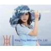 Blue Mother and Daughter Series Organza Hat with Hollow Trimmings