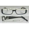 Full Rim Rectangular Brown / Black Acetate Optical Frames For Girls