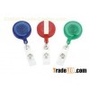 Plastic promotional credit card and keychain holder, Retractable ID Badge Reels 30220