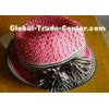 Female Orange Packable Sun Hat / Leisure Hats With 5cm Short Brim For Party Leisure