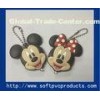 Mickey Mouse Animal Cool Soft PVC Keychain / Custom Soft Rubber Key Chains with LED Light