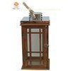 Rustic classic style rope hanging wood candle lantern for home decoration