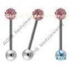 316L Surgical Steel Tongue Barbell Ferrido Ball / Tongue Piercing Jewelry With Non - Toxic