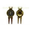 Zinc Alloy Personalized Air Force One Golf Divot Tool And Ball Markers, With Antique Gold Plating, M