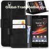 Litchi Genuine Leather Mobile Phone Case For Sony Xperia Z L36H