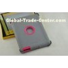 Apple New Ipad Hard Shell Cases gray pink ,TPE 3 layers With Smart Cover For Ipad4