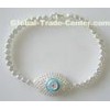 Elegant Oval Evil Eye Turquoise Blue Enamel Tennis Bracelet for Womens
