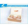 Tea Tins Packaging Simple Gift Boxes Coated Paper Plush Fabric Wrapped Foam Insert