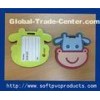 Promotional Gift Logo Printed PVC Luggage Tag with Cartoon Shape or Custom Design
