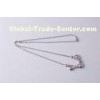 Ladies 925 Sterling Silver pendant necklace White & Pink Color For Anniversary IN1191