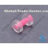 Pink Stripes Non - toxic Acrylic Body Piercings Jewelry For Children 15mm Flesh Tunnel