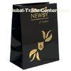Personalized Luxury Kraft Paper Gift Merchandise Bags Black Color, Gloss Lamination OEM