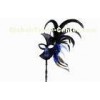 Costume Party Mens Masquerade Masks On Sticks With Cock Feather