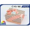Fashion Reusable Hard Cover Pink Lovely Paper Box with Dividers Inside , Wedding Gift Boxes