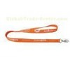 yellow Silk screen printing Logo 15mm Flat polyester ID Card Holder Lanyard for promotion 30024