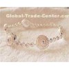 White Gold  Evil Eye Jewelry Turkey Sterling Silver Rhinestone Bracelet