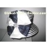 Satin Bow Trimming Fashion Ladies Church Hats For Party , Diamond Buckle Inside
