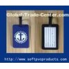 Fashion Novelty Embossed Logo PVC Luggage Tag , Luggage Name Tag for Travel Suitcase