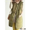 Womens Warm v-neck quality Vest cotton-padded jacket coat