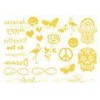 Gold / Silver / Black Foil temporary gold and silver tattoos / kids temporary tattoos