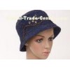 3cm Short Brim Raffia Childrens Sun Hats , Red Crochet Children Hat For Leisure