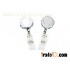 Metal stick logo Retractable ID Badge Reels holder with reinforced PVC strap 30234