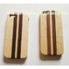 Maple & Walnut Iphone 5 Wood Cases With Yellow Brown Mixed Strip