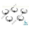 Stainless Steel Luster Rubber 1.6-14mm Body Piercings Jewelry , Non - Toxic