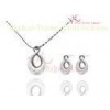 Latest Sweet Candy Sterling Silver Jewerly Sets White Ceramic Bridal Earring Pendants