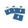Blue ABS Plastic flip top clip meeting PVC card holder, name Badge Holder Clip 30277