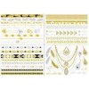 Metallic gold removable tattoos / temporary tattoos for adults