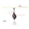 Luxury Fashion Colorful Black And White Mixed Leafs Cubic Zircon Silver CZ Pendant Necklace