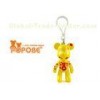 Rotatable Head Small Plastic POPOBE Bear Keychain for Mobile Phone Accessories 3" / 8.2cm