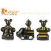 Wheels Rotatable 2 Inches PVC POPOBE Bear Toy Car For Table Decor