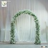 UVG CHR1120 8ft white wedding arch in artificial cherry branches for theme decoration