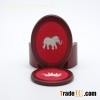 Fashion Needlepoint Coasters with Cowhide Leather