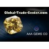 Yellow Colored Moissanite Loose Stones Anti High Temperature