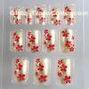 Gel / Acrylic Salon Fake Nails Flower Pattern Press Nail For Christmas