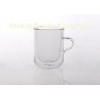 Personalized Double Wall Borosilicate Glass Customized With Saucer