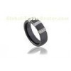 Fashion White Zircon Rhodium Plated Ceramic Silver Ring For Anniversary , CSR0310