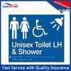Grind Arenaceous Processing Braille Tactile Signs For Unisex Toilet & Shower