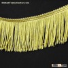 Golden fluorescent color high quality OEM rayon fringes for sofa curtain home decoration