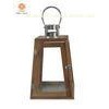 Rustic Modern Natural Wood Tapered Hurricane Candle Lantern for Home