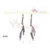 18K Gold Plated China Herb Ginseng Long Drops Hip Hop Hoops Silver CZ Earrings With Pendants