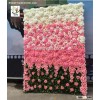 UVG 6ft flower wall backdrop with white artificial rose and hydrangea for wedding decor