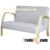 Bend wood Double Sofa