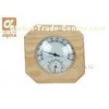 Polishing Square Sauna Thermometers And dial Hygrometers Waterproof For sauna room