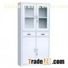 Up Glass down metal door cupboard