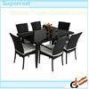Dining Table Resin Wicker Patio Furniture 7 PC Wicker Outdoor Furniture Set