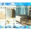 Telescopic Single Pole Clothes Rack / Movable Clothing Drying Hanger with Wheels